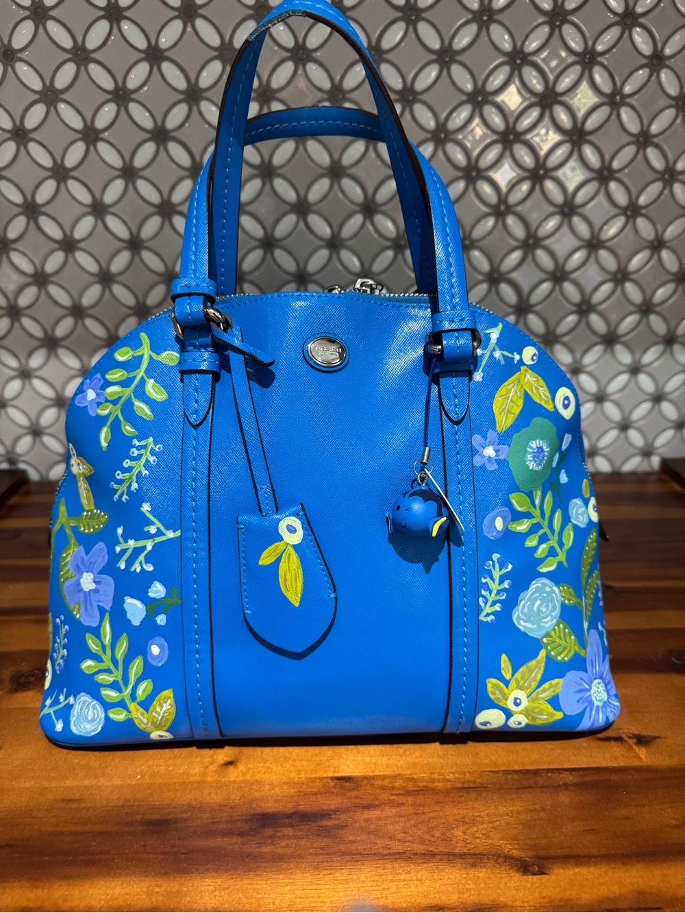 Authentic Coach Peyton Cora Blue -Enchanted Sea Custom Art - Picture 12 of 12